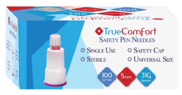 True Comfort Safety Pen Needle 5mm 31g