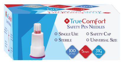 True Comfort Safety Pen Needle 5mm 31g