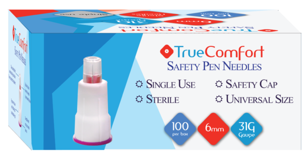 True Comfort Safety Pen Needle 6mm 31g