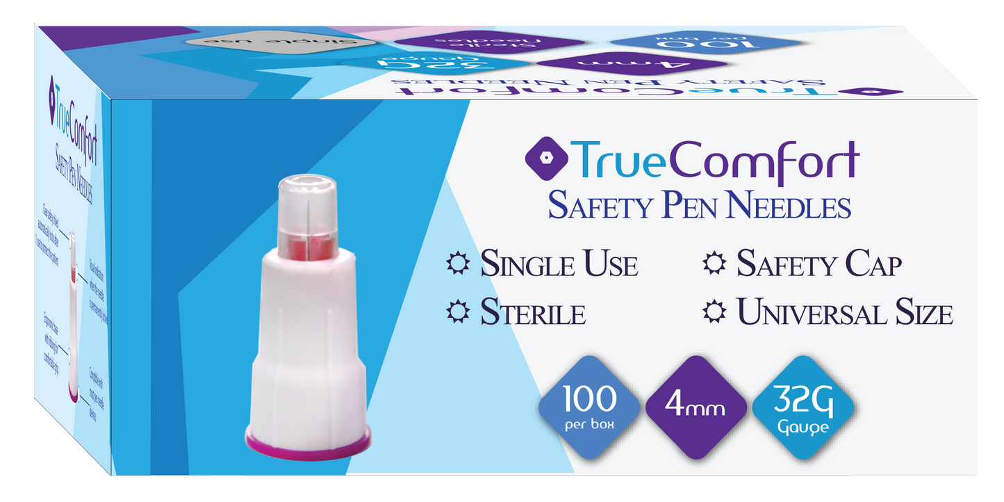 True Comfort Safety Pen Needle 4mm 32g