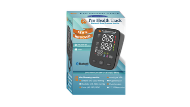 Pro Health Track Bluetooth Blood Pressure Monitor for precise, wireless BP tracking with smartphone sync.